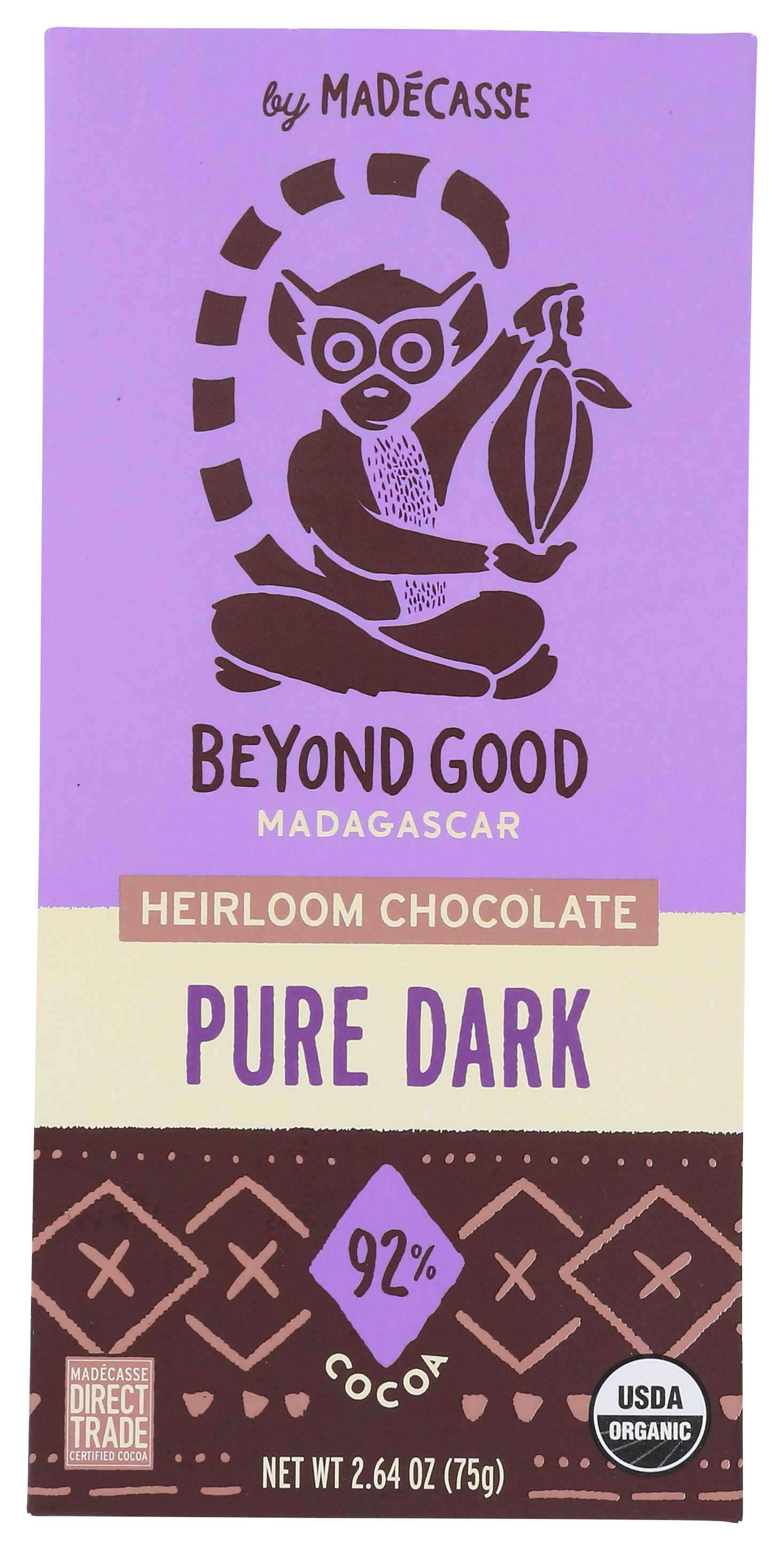 【楽ギフ_のし宛書】 Organic Madecasse 92 2.64 Bar, Chocolate Dark Cocoa Percent その他