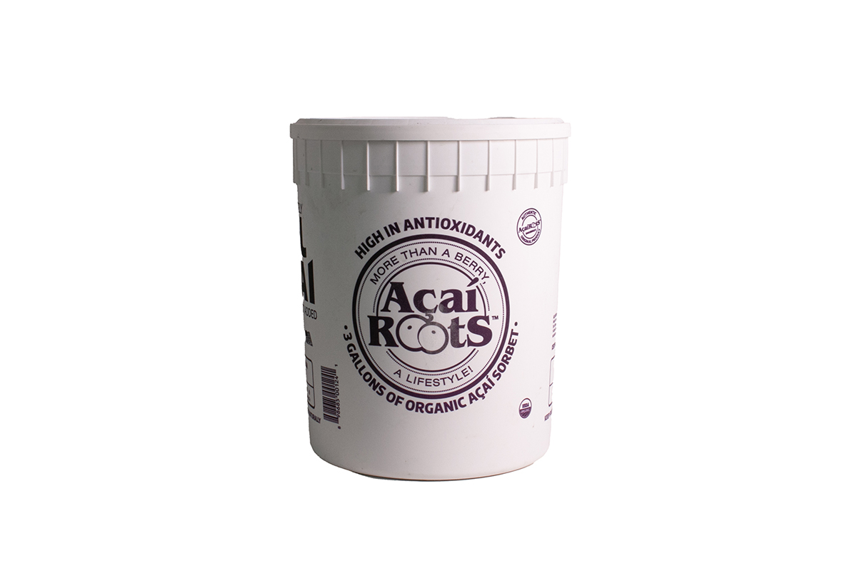 Acai Roots Organic Premium Acai Sorbet, 3 Gallon.