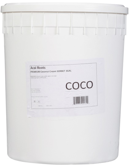 Acai Roots Coconut Cream Sorbet, 3 Gallon