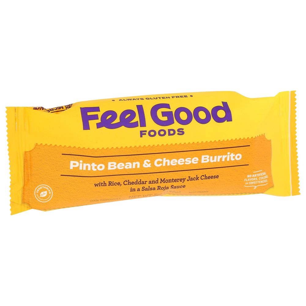 Feel Good Foods Pinto Bean and Cheese Burrito, 5 Ounce -- 12 per case