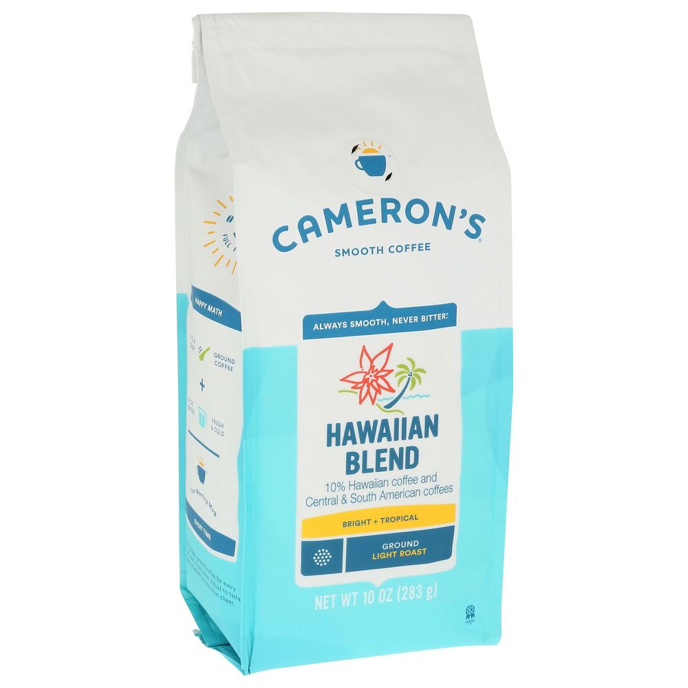 Camerons Hawaiian Blend Light Roast Ground Coffee, 10 Ounce -- 6 Per Case