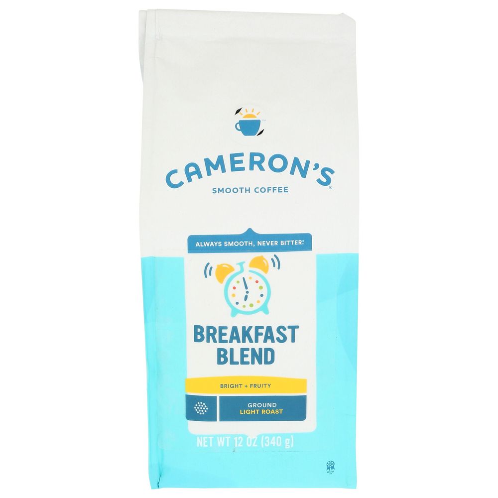Camerons Breakfast Blend Light Roast Ground Coffee, 12 Ounce -- 6 Per Case
