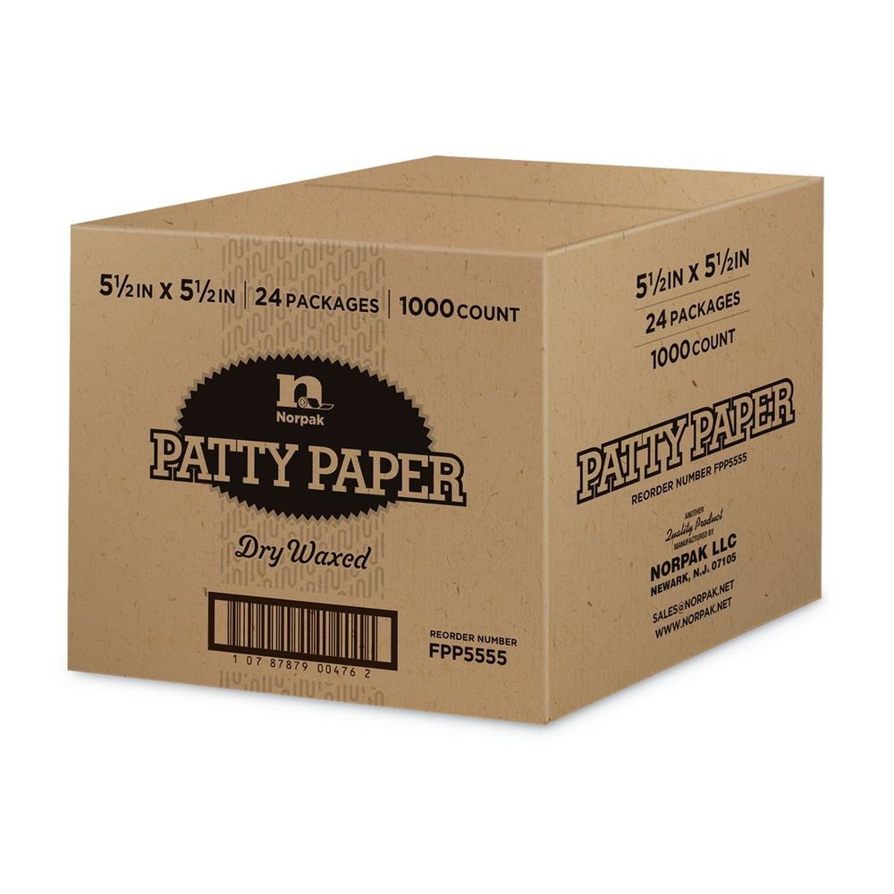 Norpak 5 5 X 5 5 Inch White Patty Paper 1000 Count 24 Per Case Norpak 5 5 X 5 5 Inch White Patty Paper 1000 Count 24 Per Case
