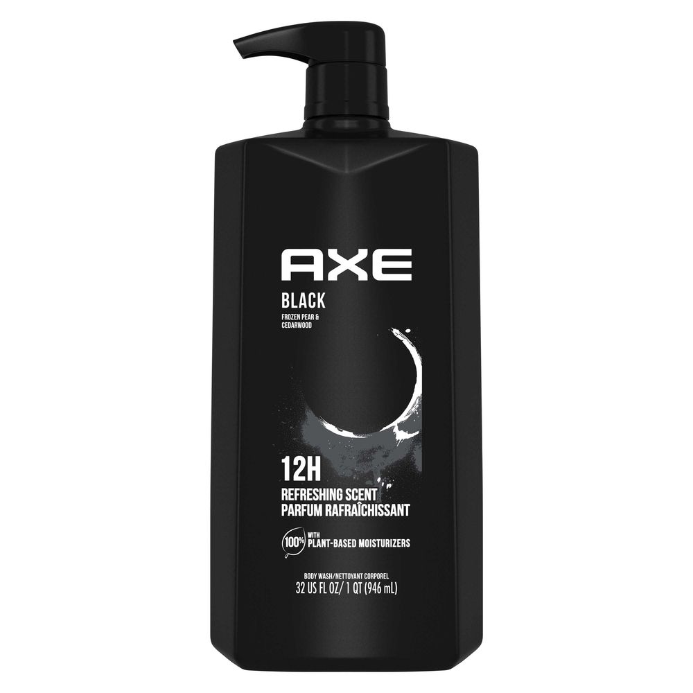 Axe Black 12h Refreshing Scent Pear And Cedarwood Mens Body Wash, 32 Ounce -- 4 Per Case