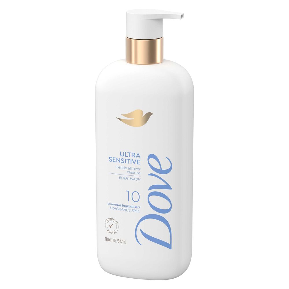 Dove Ultra Sensitive Fragrance Free Body Wash, 18.5 Ounce -- 4 Per Case