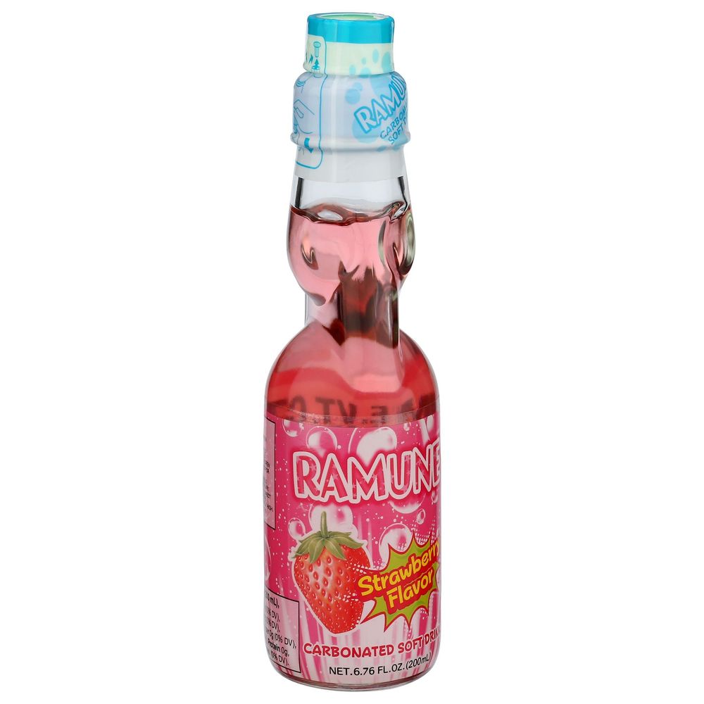 Jfc Strawberry Flavor Ramune Soda, 6.76 Fluid Ounce -- 12 Per Case