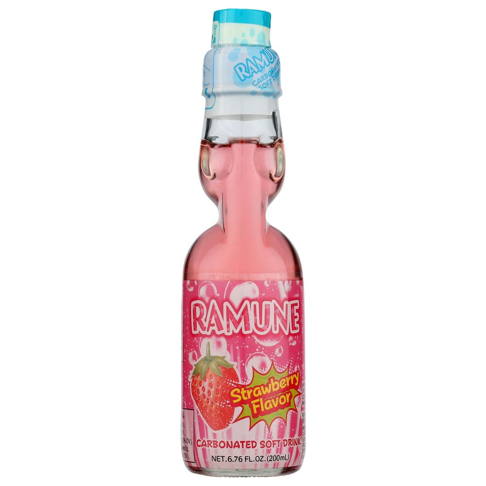 Jfc Strawberry Flavor Ramune Soda, 6.76 Fluid Ounce -- 12 per case