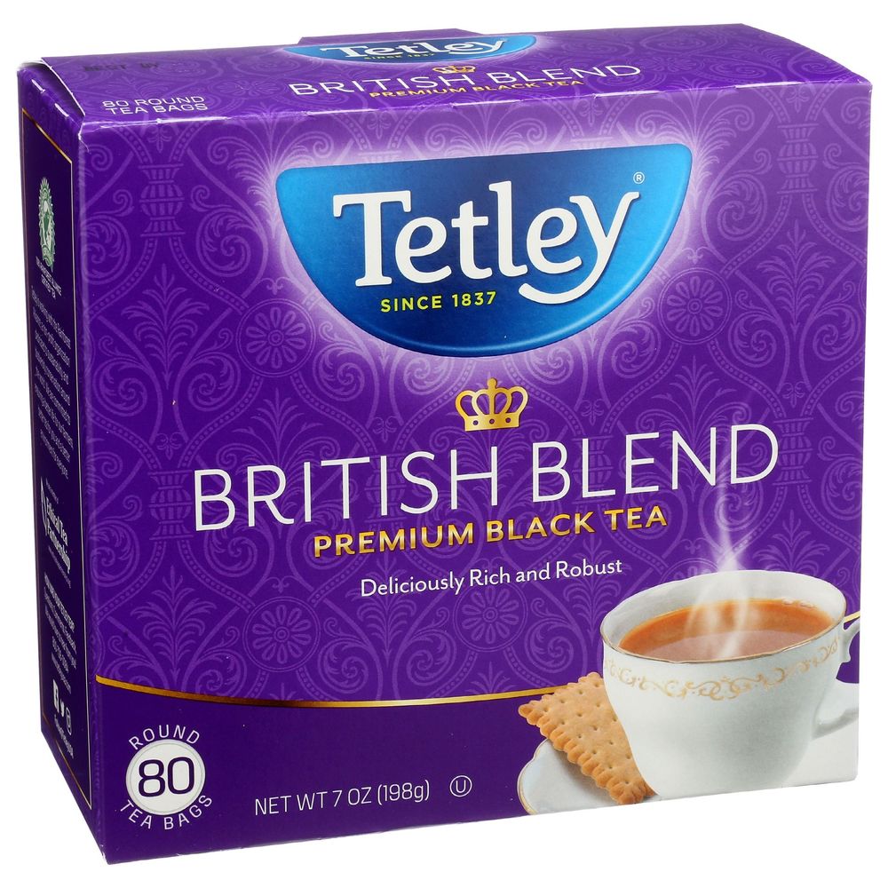 Tetley British Blend Premium Black Tea, 80 Tea Bags -- 6 Per Case