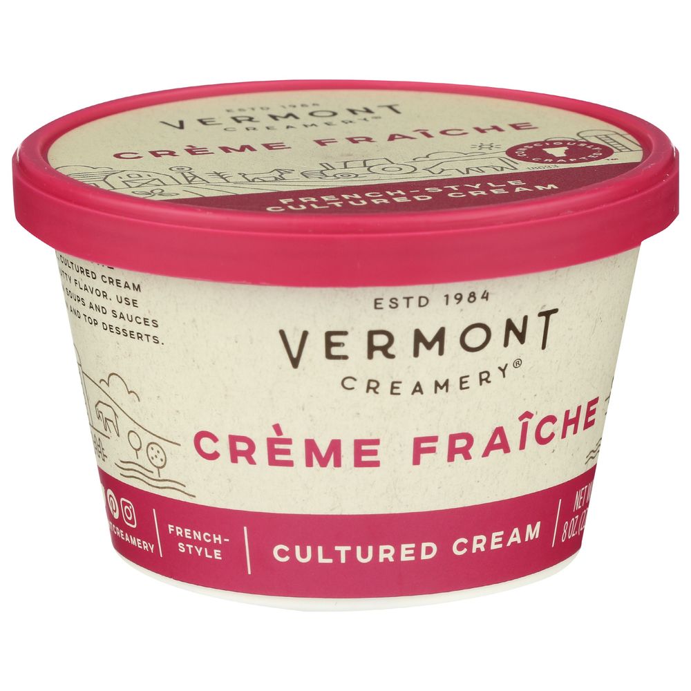 Vermont Creamery French Style Cultured Fresh Cream, 8 Ounce -- 12 Per Case