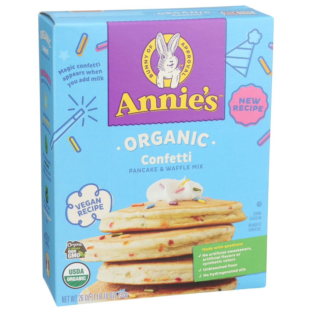 Annies Homegrown Organic Confetti Pancake And Waffle Mix, 26 Ounce -- 8 Per Case