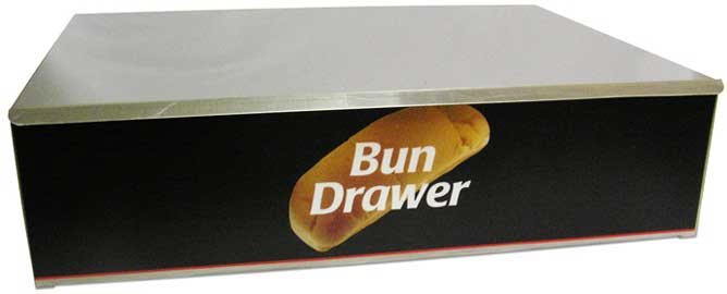 Winco Benchmarkusa Stainless Steel Dry Hot Dog Bun Box For 10 Dog Roller Grill, 16 X 13.7 X 6 Inch