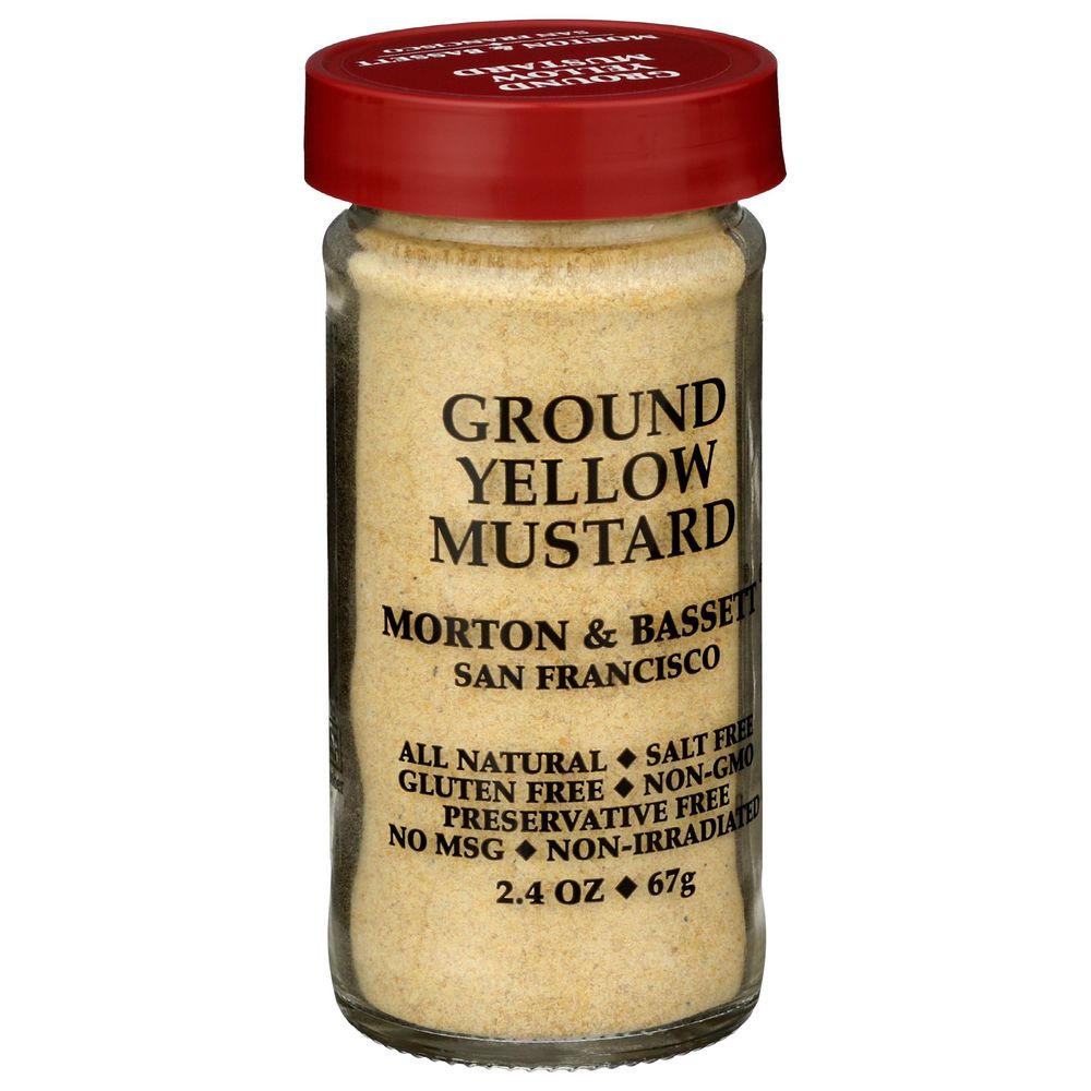 Morton and Bassett Ground Yellow Mustard, 2.3 Ounce -- 3 per case