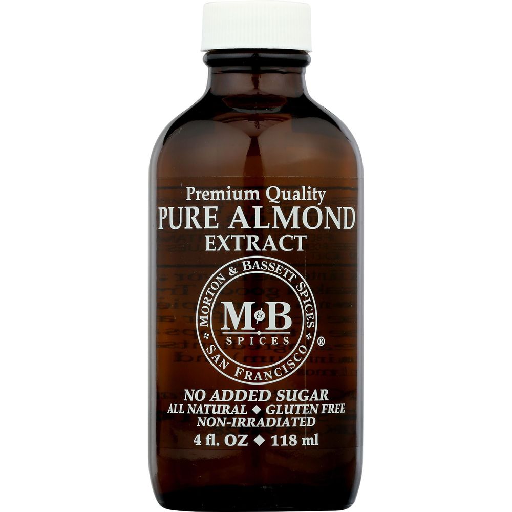 Morton & Bassett Pure Almond Extract, 4 Ounce -- 3 Per Case