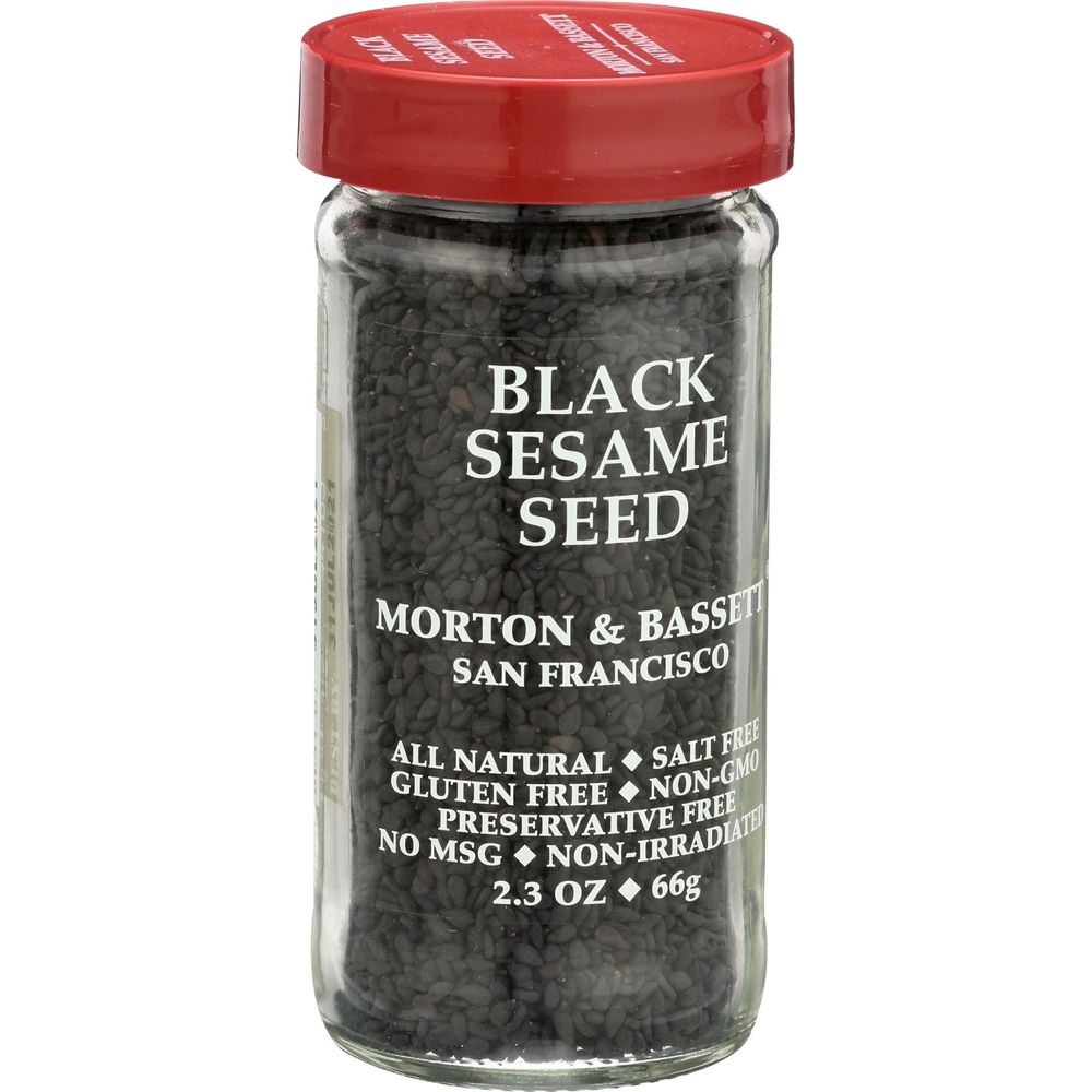 Morton & Bassett Black Sesame Seeds, 2.3 Ounce -- 3 Per Case