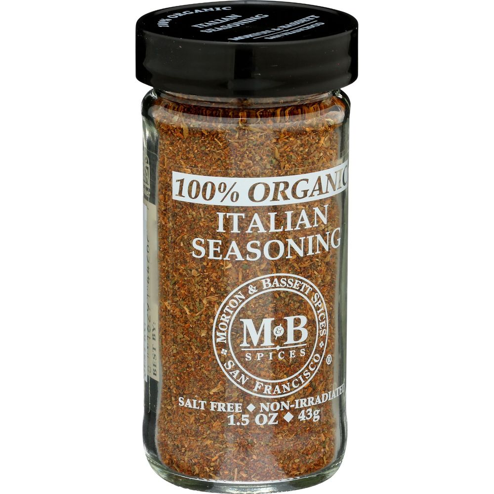Morton & Basset Organic Italian Seasoning, 1.5 Ounce -- 3 Per Case