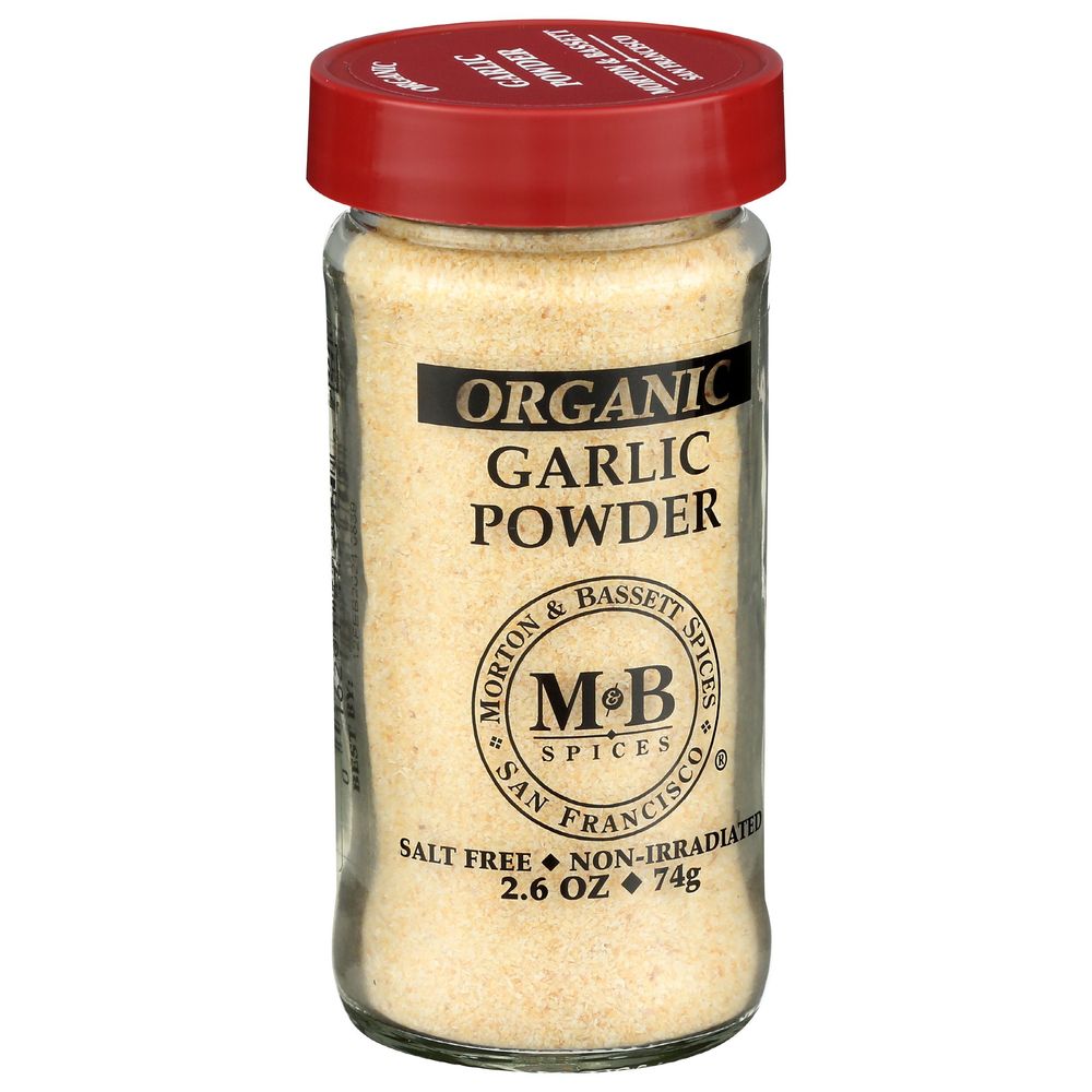 Morton & Bassett Organic Garlic Powder, 2.6 Ounce -- 3 Per Case