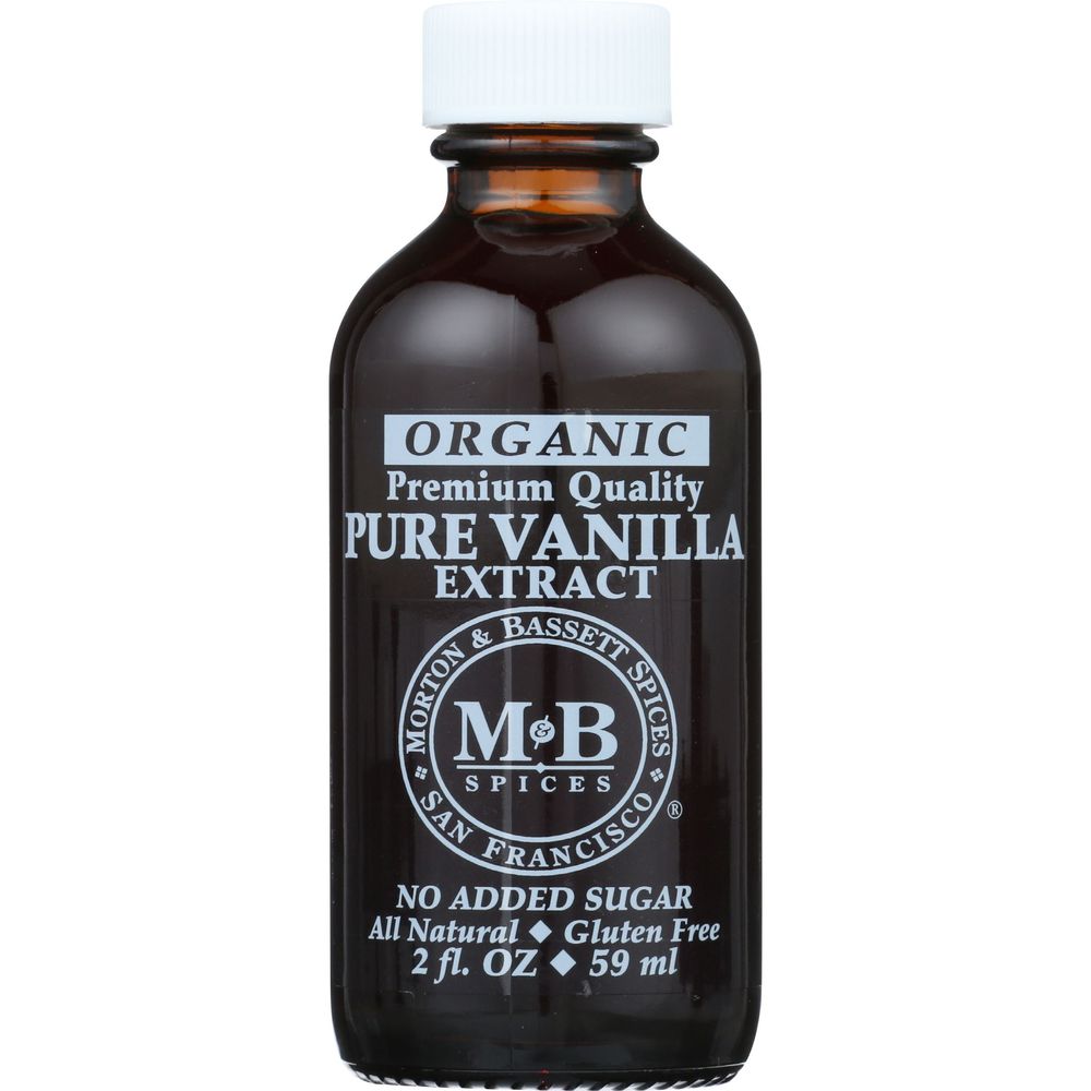 Morton & Bassett Organic Pure Vanilla Extract, 2 Fluid Ounce -- 3 Per Case
