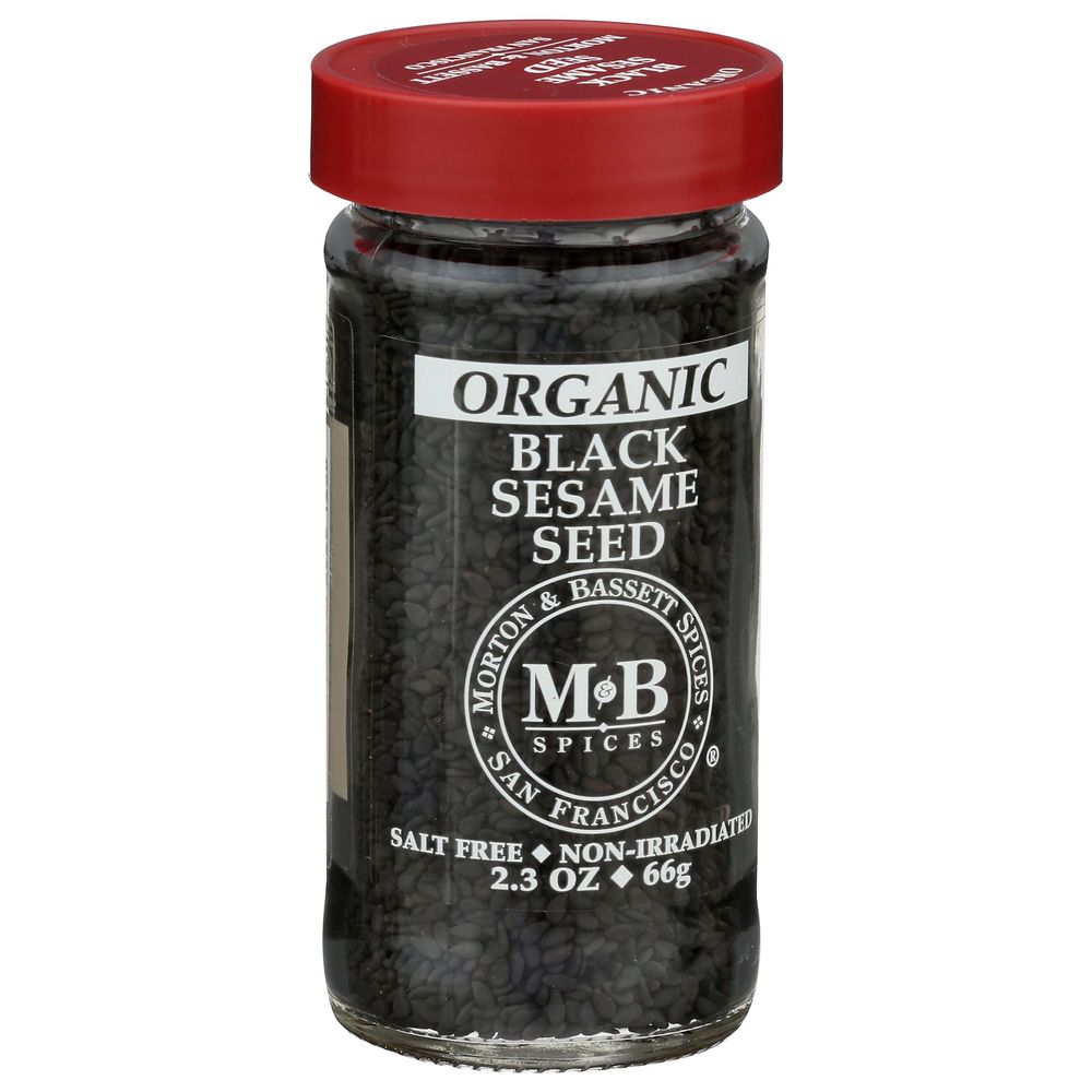 Morton & Bassett Organic Black Sesame Seeds, 2.3 Ounce -- 3 Per Case