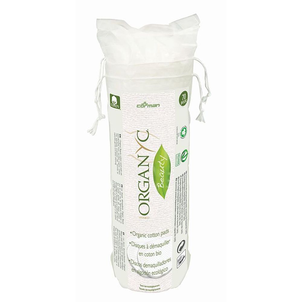 Organyc Beauty Cotton Pads, 70 Count
