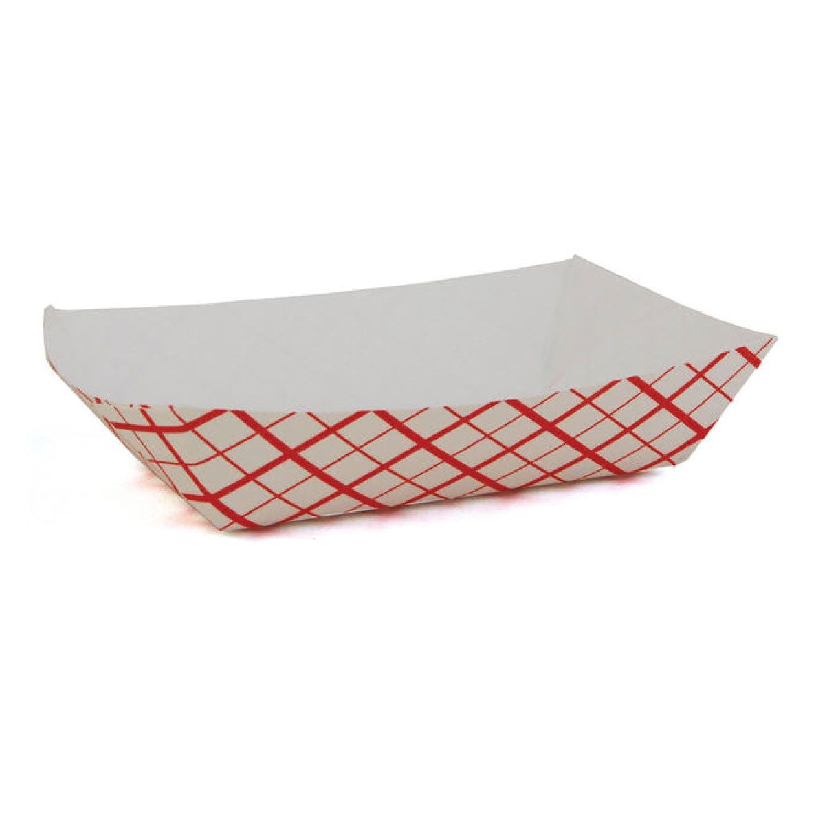 Specialty Quality Packaging Number 50 White/red Plaid Paper Food Tray -- 1000 Per Case