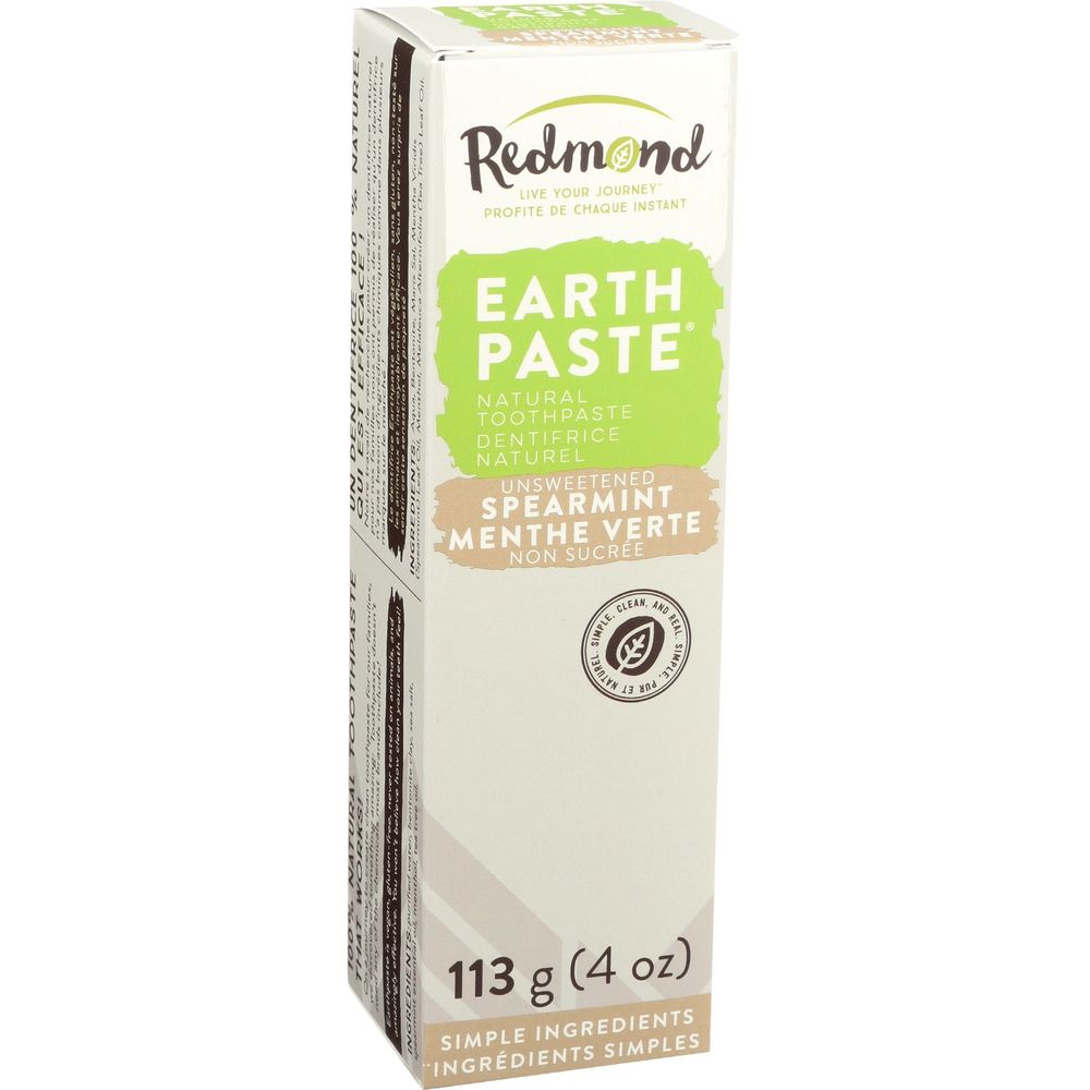 Redmond Earthpaste Spearmint Toothpaste, 4 Ounce