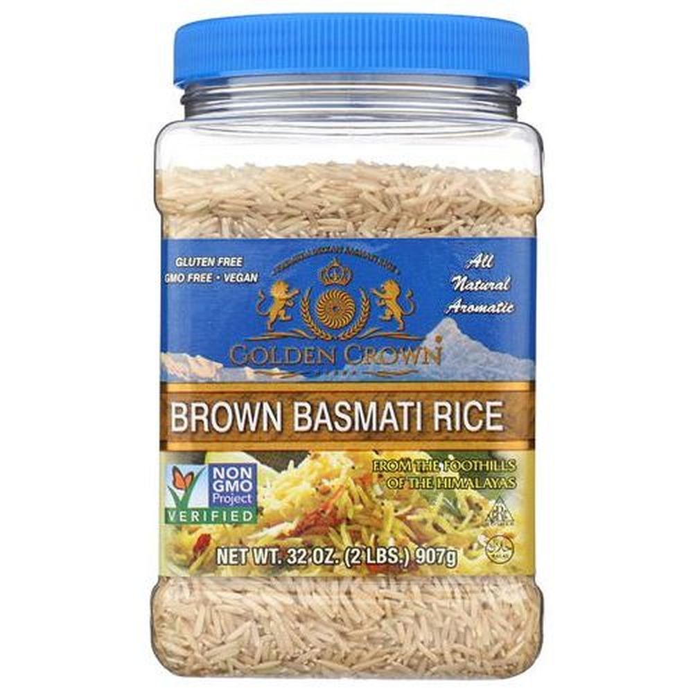 Golden Crown Brown Basmati Rice, 2 Pound -- 4 Per Case