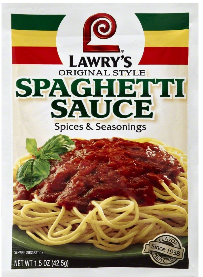 Lawry's Original Style Spaghetti Sauce, 1.5 Ounce -- 12 Per Case