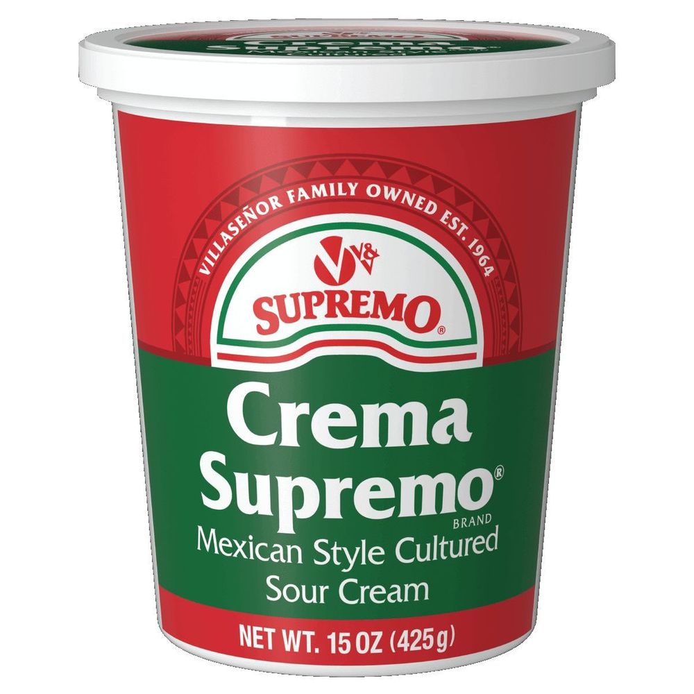 V And V Supremo Crema Supremo Sour Cream, 425 Gram -- 12 Per Case