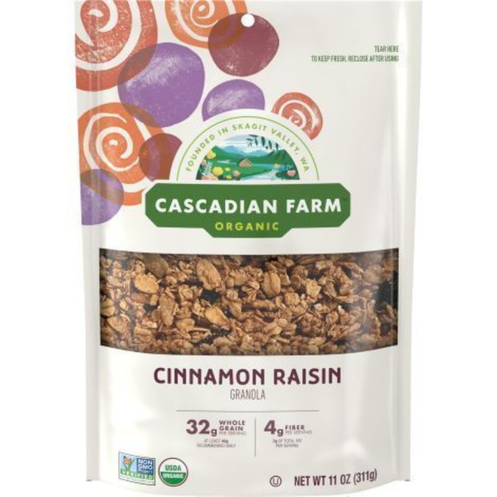 Cascadian Farm Organic Cinnamon Raisin Granola, 11 Ounce -- 4 Per Case
