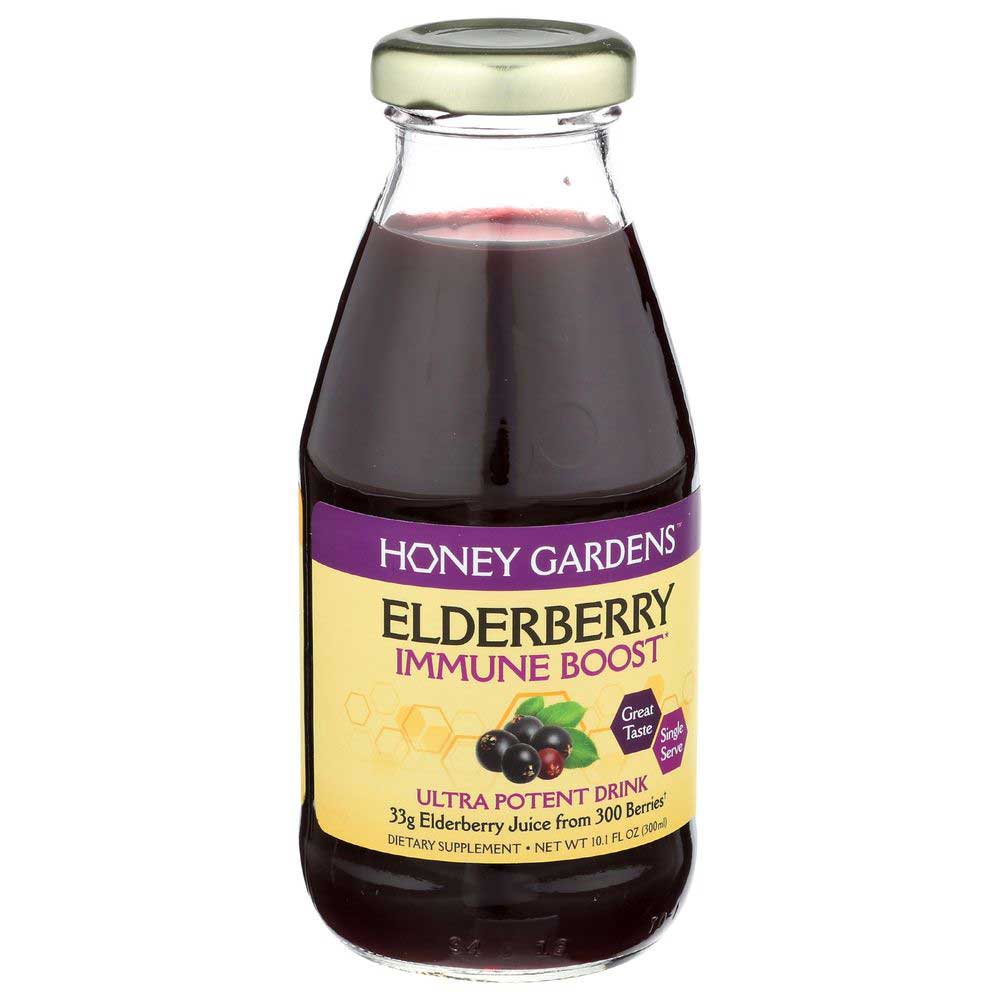 Honey Gardens Elderberry Immune Boost Potent Drink, 10.1 Ounce -- 4 Per Case