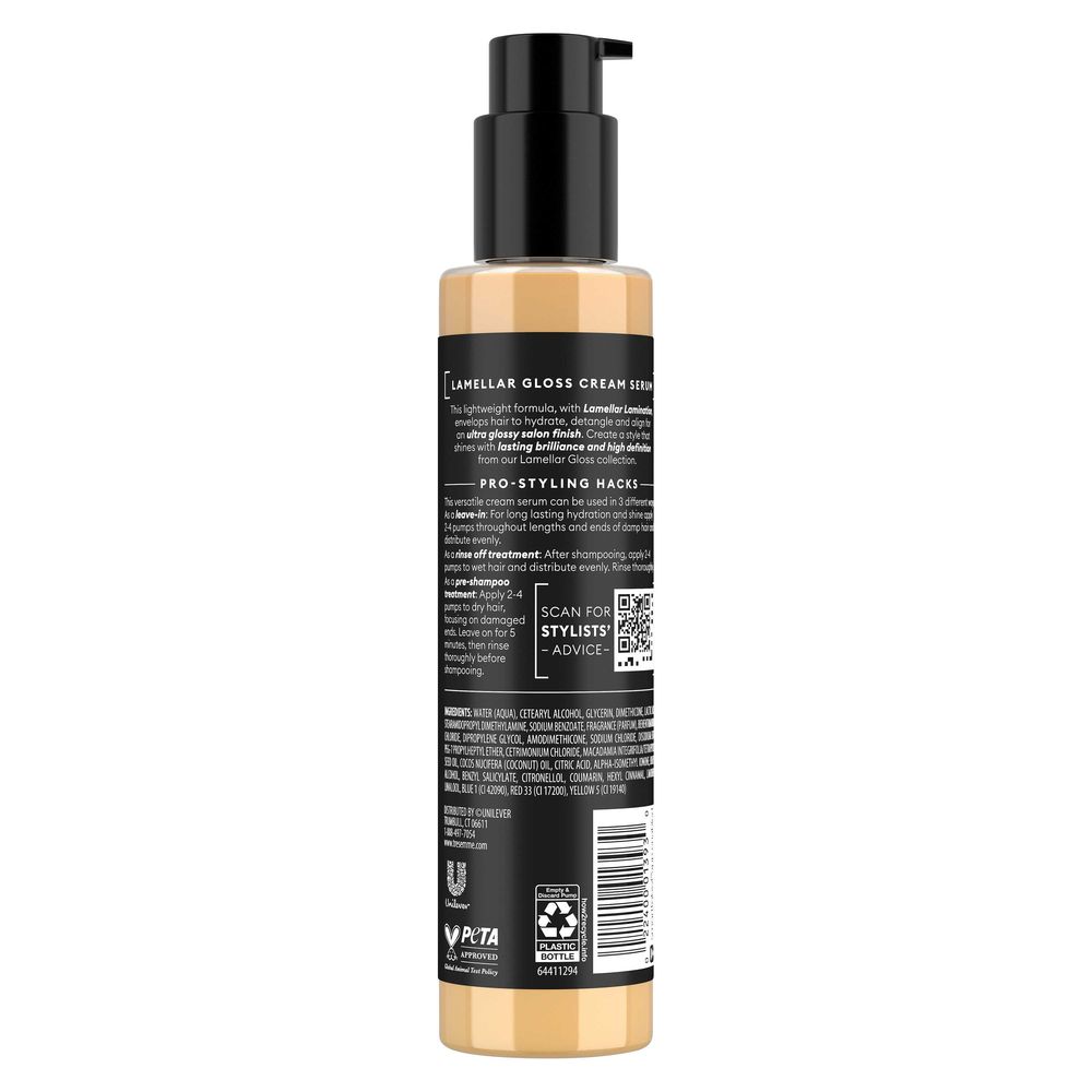 Tresemme Lamellar Gloss Hydrating And Detangling Cream Serum, 5.7 Fluid Ounce -- 12 Per Case