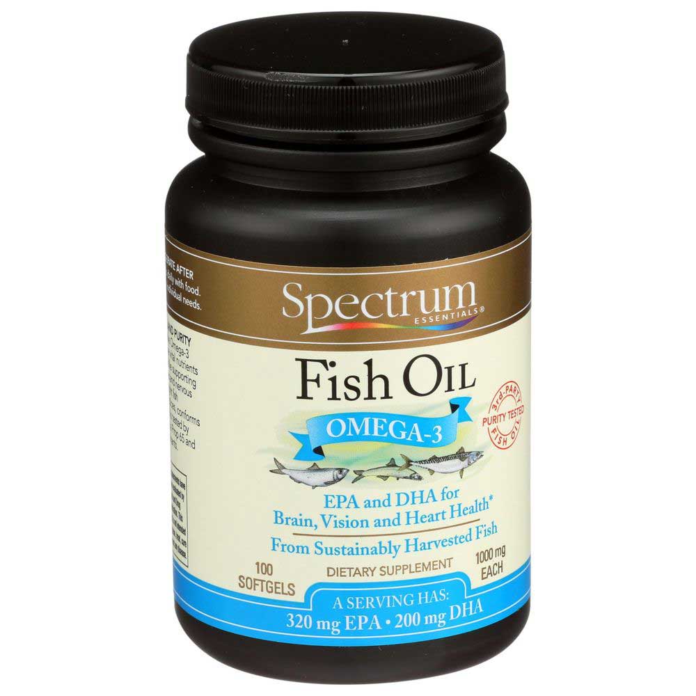 Spectrum Essentials Omega 3 Fish Oil Softgel, 100 Count