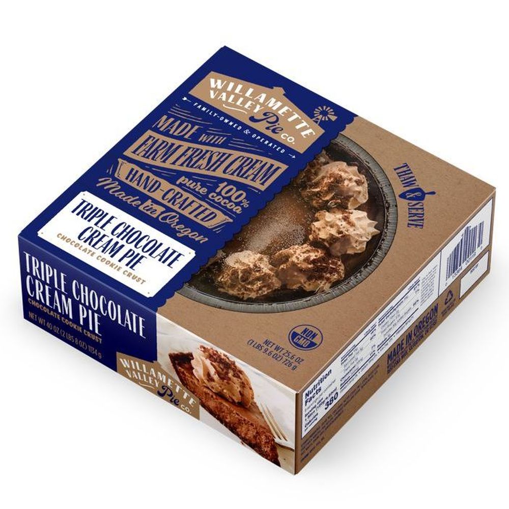 Willamette Valley Triple Chocolate Cream Pie, 25.6 Ounce -- 4 Per Case