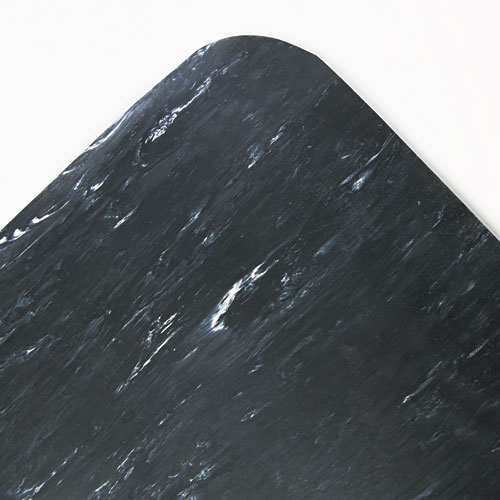 Crown Spiffy Vinyl Black Cushion-step Surface Mat, 36 X 60 Inch