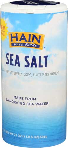 Hain Sea Salt, 21 Ounce -- 8 Per Case