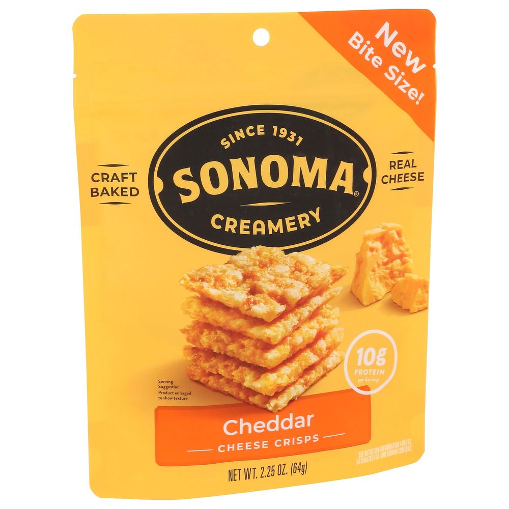 Sonoma Creamery Cheddar Cheese Crisps, 2.25 Ounce -- 6 Per Case