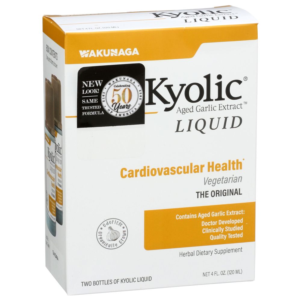Kyolic Aged Garlic Extract Original Cardiovascular Health Dietary Supplement Liquid, 4 Ounce