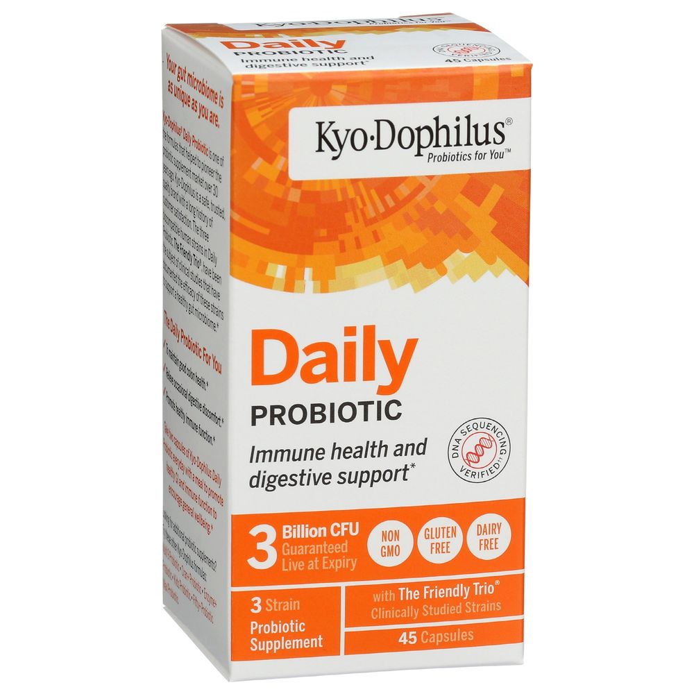 Kyolic Kyo Dophilus Daily Immune And Digestive Support Probiotic Dietary Supplement Capsules, 45 Count