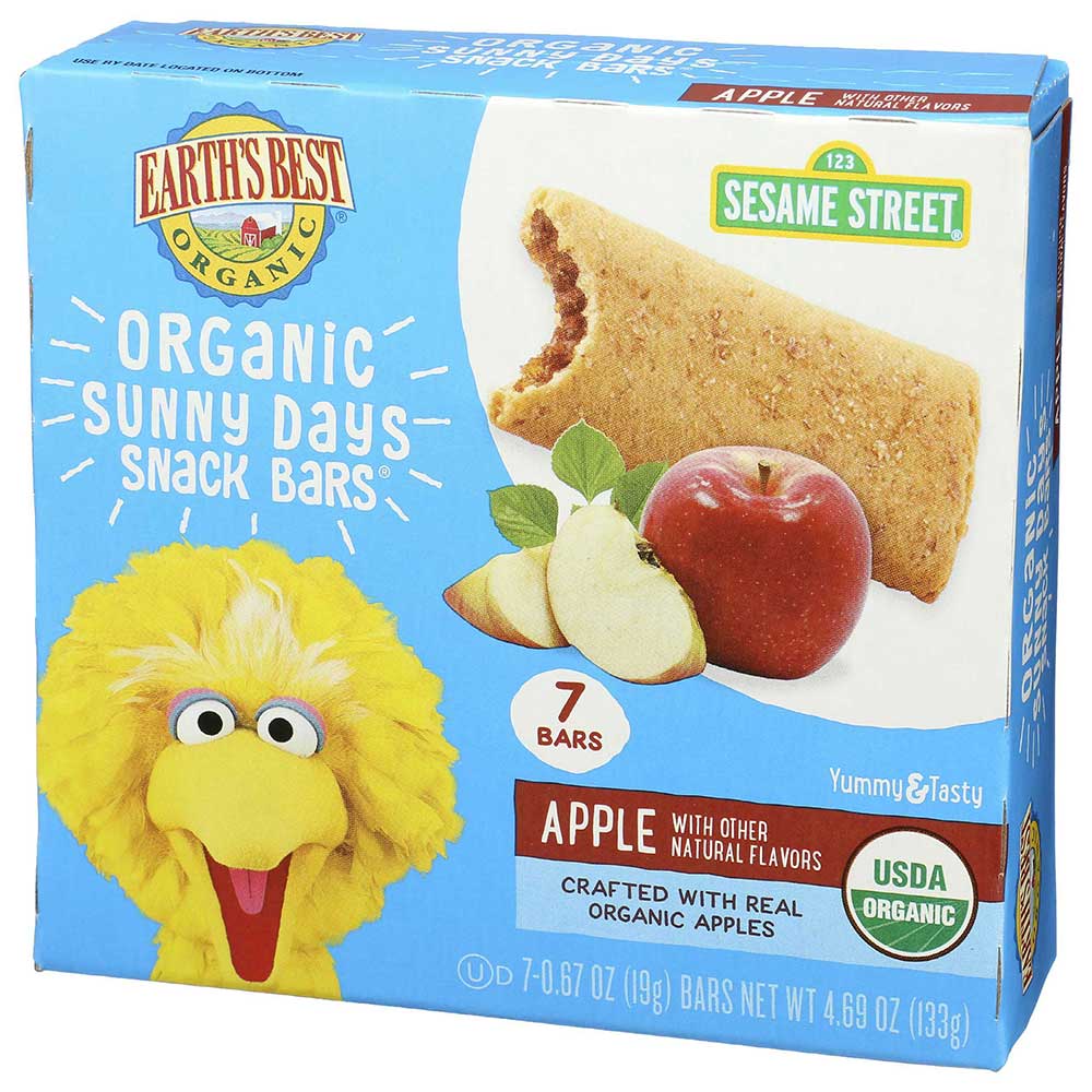 Earth's Best Organic Apple Sunny Day Toddler Snack Bar, 4.69 Ounce -- 6 Per Case