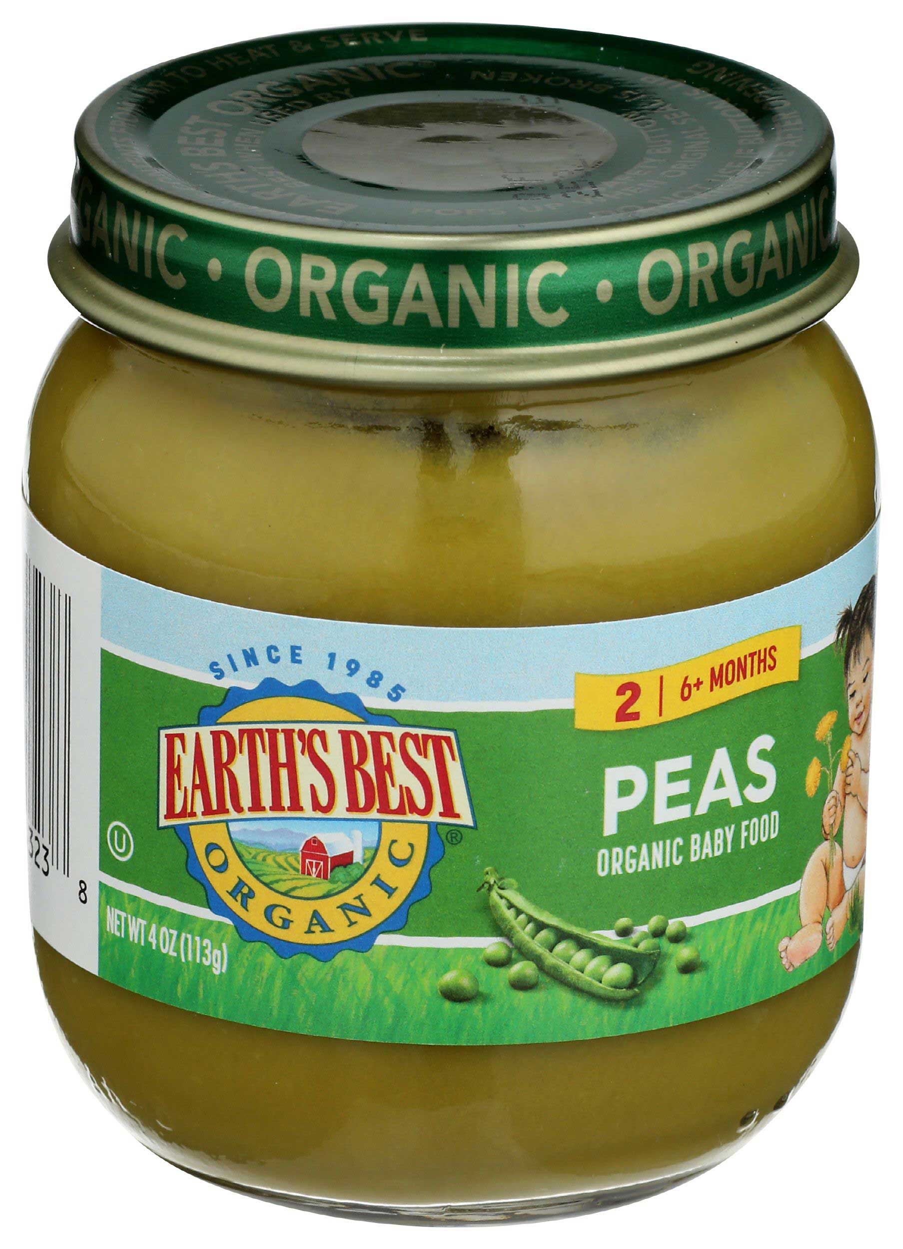 Organic baby food store peas