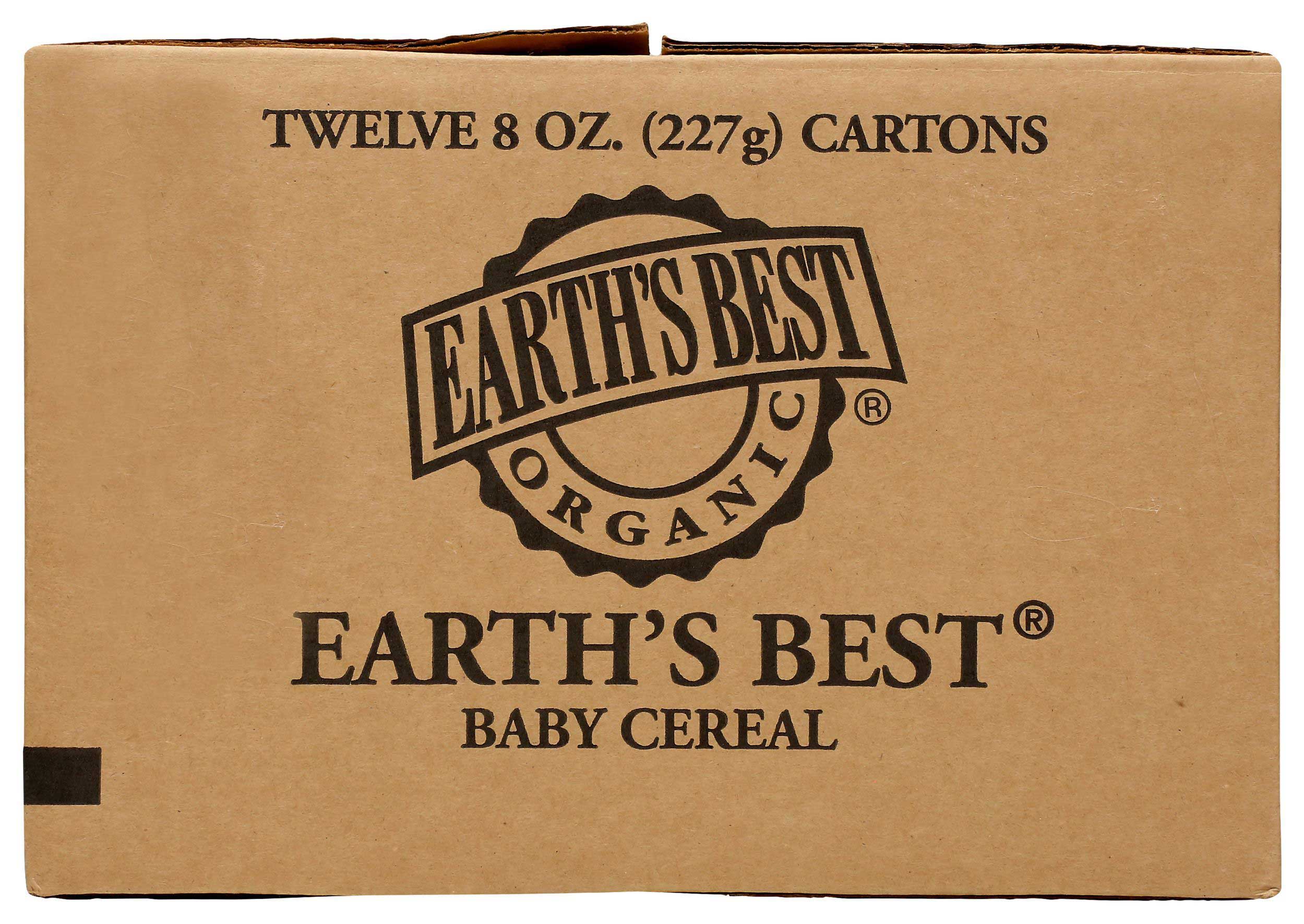 Earth's best sales organic baby cereal