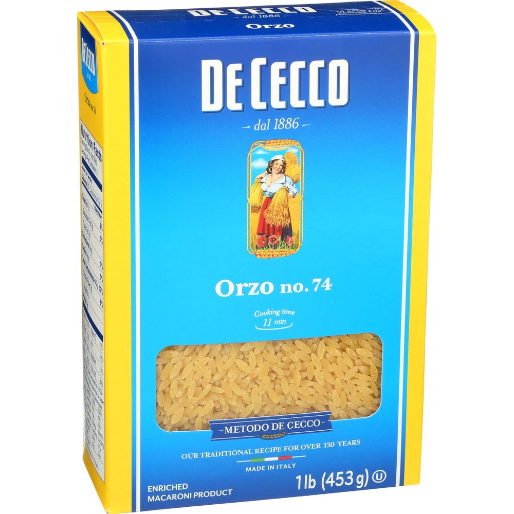 De Cecco No.74 Orzo Pasta, 16 Ounce -- 20 per case
