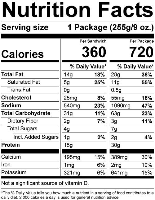 Fueled By Choice Uncured Pepperoni Pizza Stuffed Sandwich, 9 Ounce -- 6 Per Case