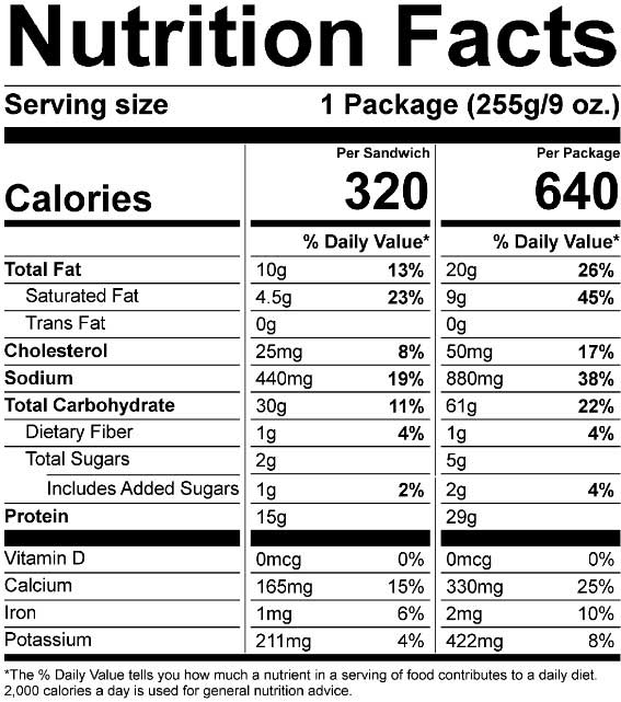 Fueled By Choice Ham N Cheese Stuffed Sandwich, 9 Ounce -- 6 Per Case