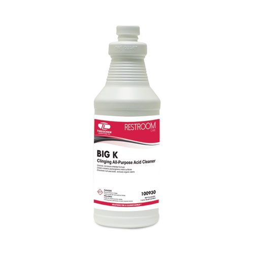 Theochem Big K Pleasant Scent Multipurpose Cleaner, 1 Quart -- 12 Per Case