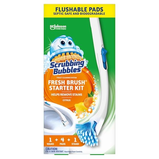 Scrubbing Bubbles Fresh Brush Starter Kit With Stand -- 4 Per Case