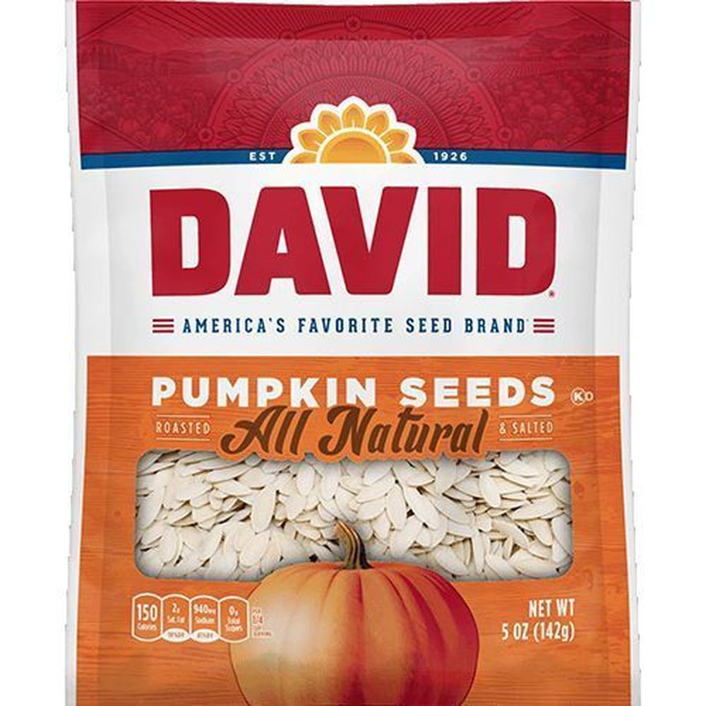 David All Natural Salted And Roasted Pumpkin Seeds, 5 Ounce -- 12 Per Case