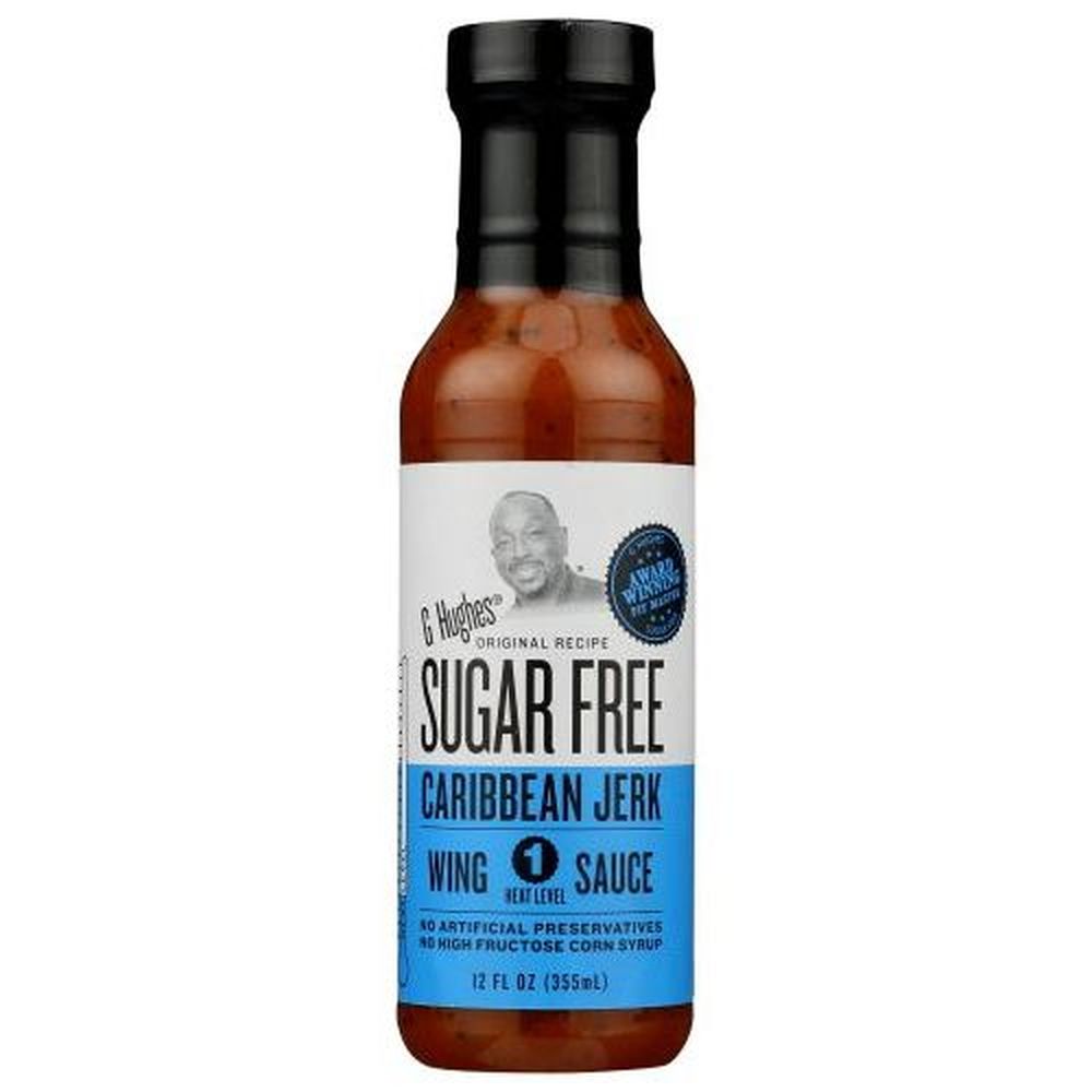 G Hughes Sugar Free Caribbean Jerk Wing Sauce, 12 Ounce -- 6 Per Case