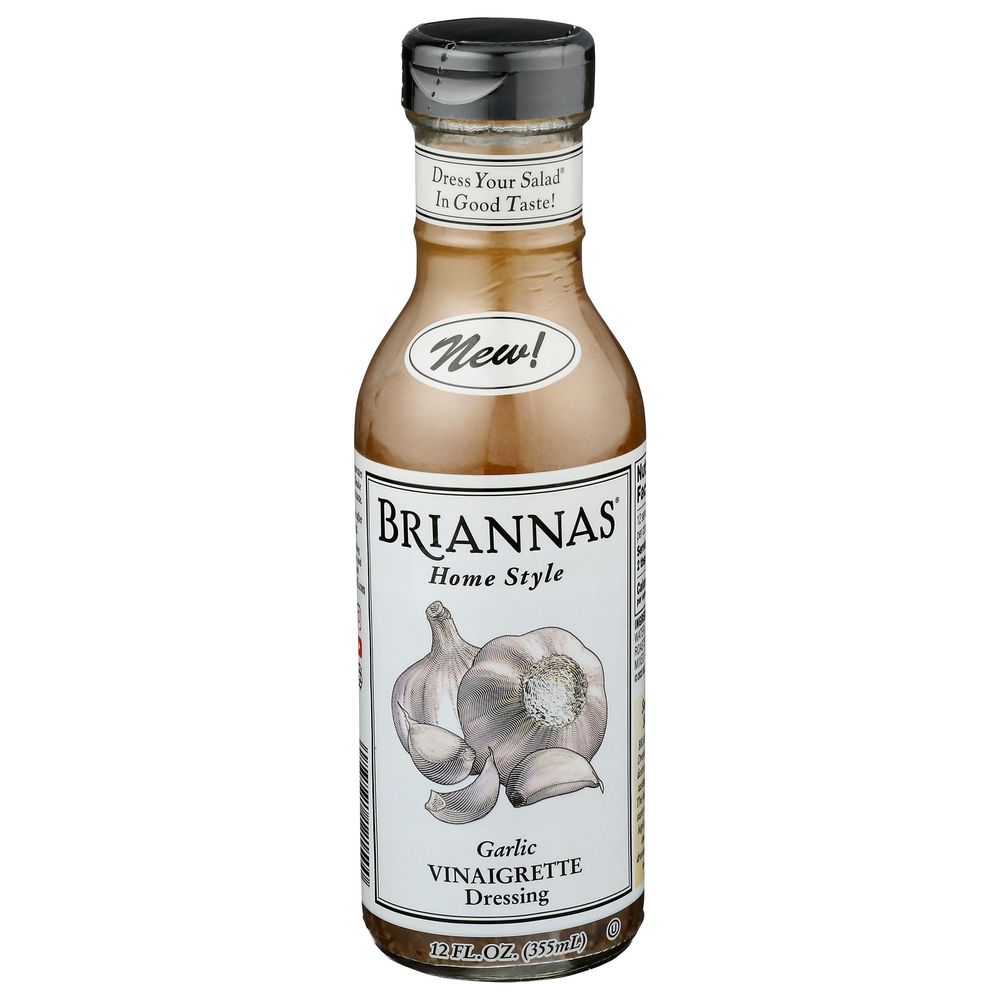 Briannas Garlic Vinaigrette Dressing, 12 Ounce -- 6 Per Case