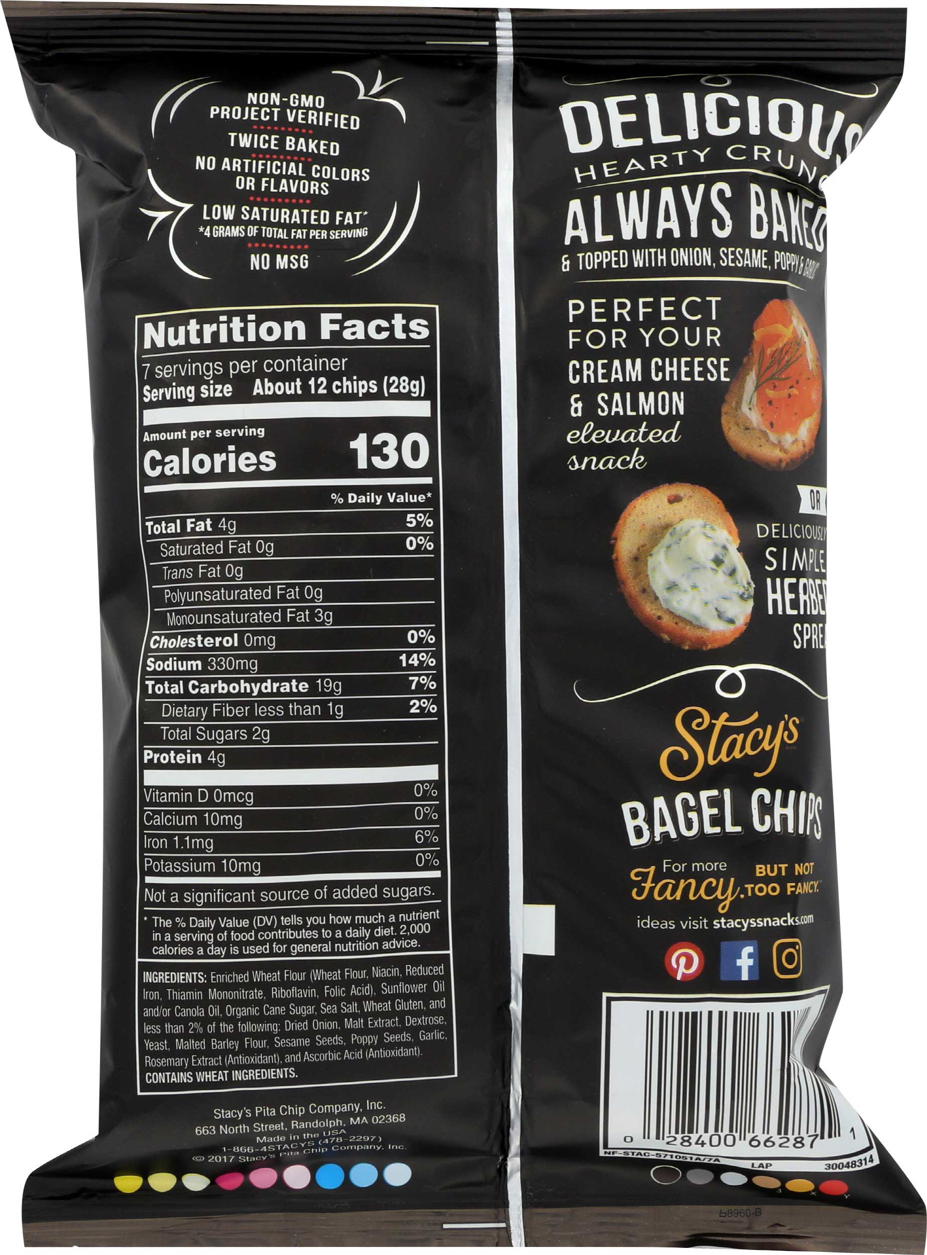 Stacy's Everything Bagel Chips, 7 Ounce -- 12 Per Case